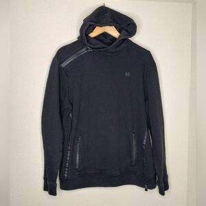 Harley-Davidson Men's Pullover Faux Leather Accent Hoodie Black size Large